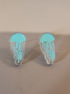 LAST DAY Handmade Jellyfish Stud Earrings